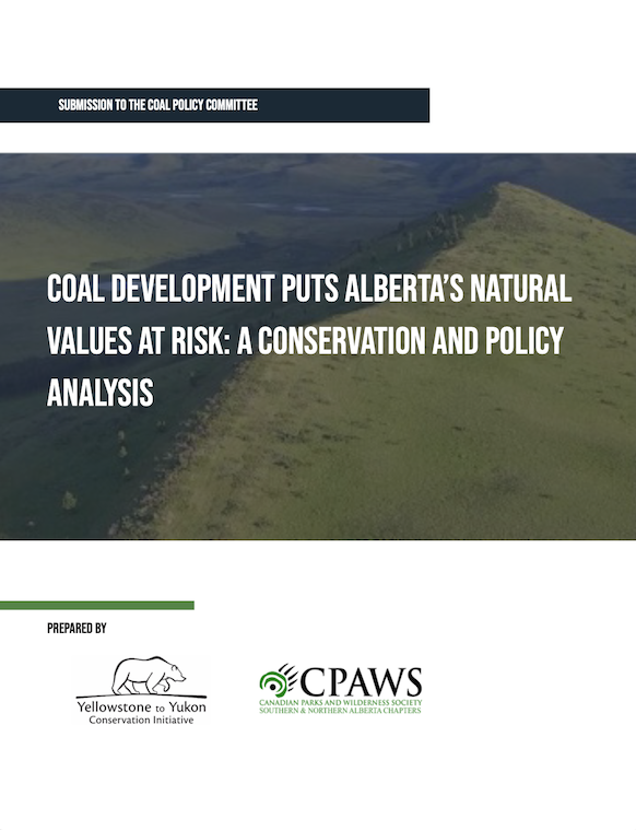 Coal Development Puts Alberta's Natural Values at Risk: A Conservation and Policy Analysis - Link to Full Submission