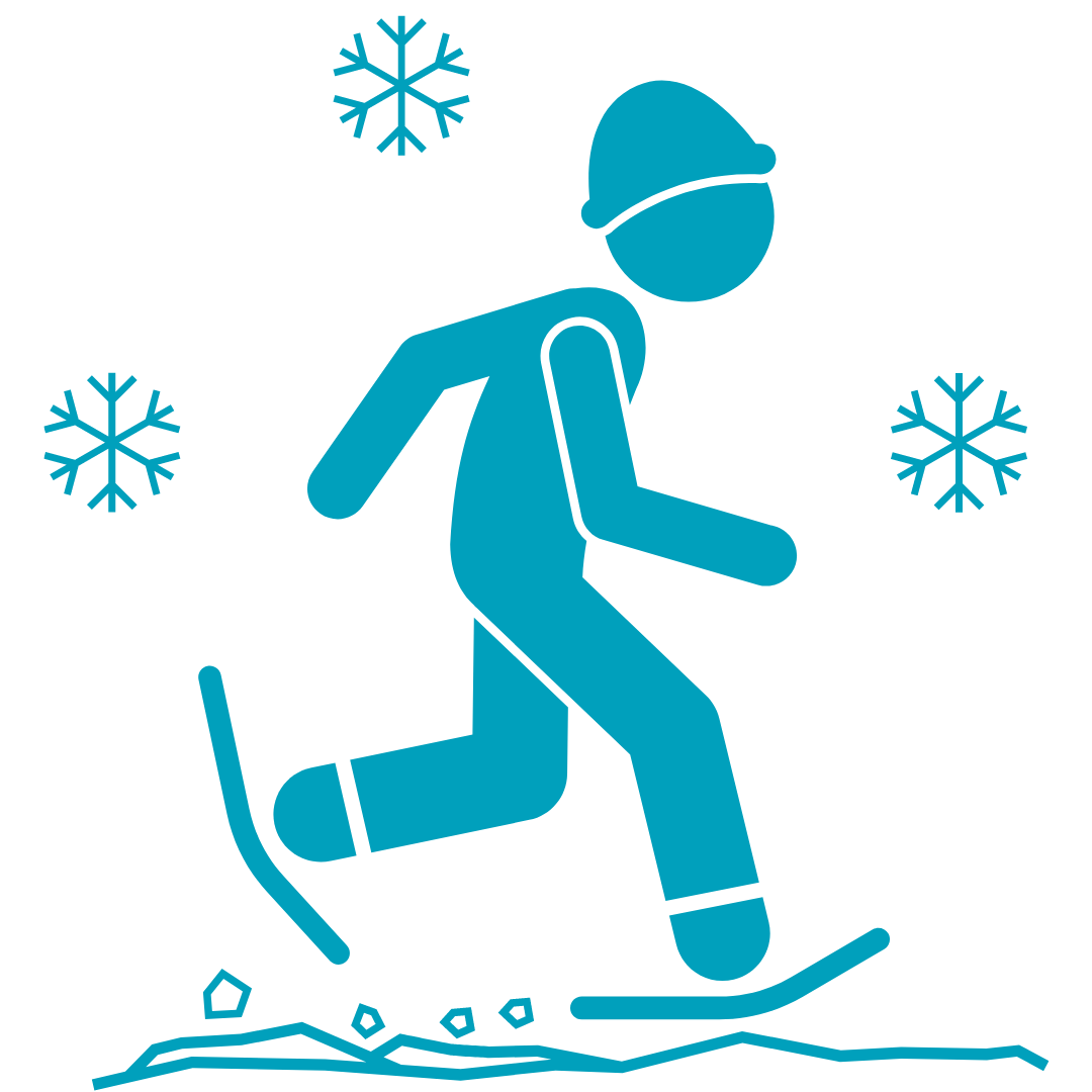 Image of someone snowshoeing
